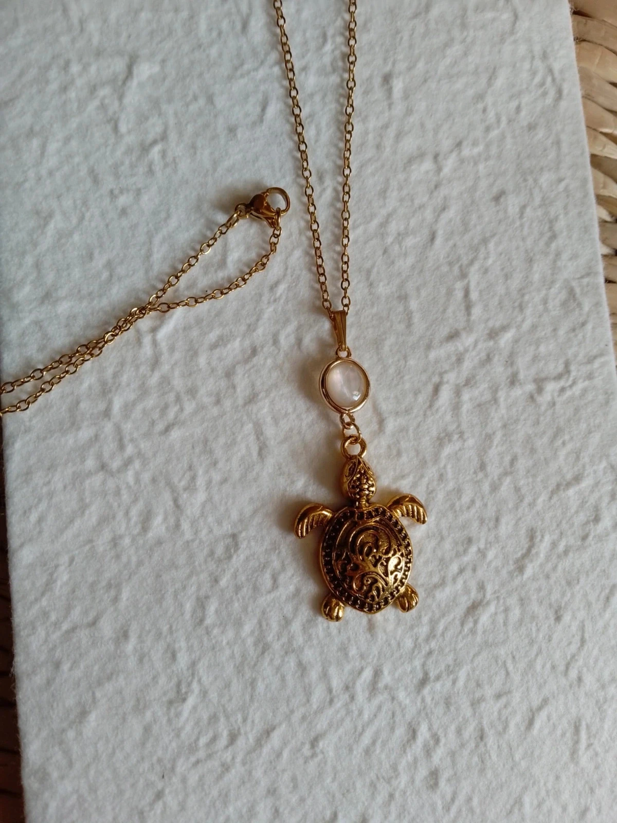 Collier tortue connecteur en n'acre naturelle – photo 3
